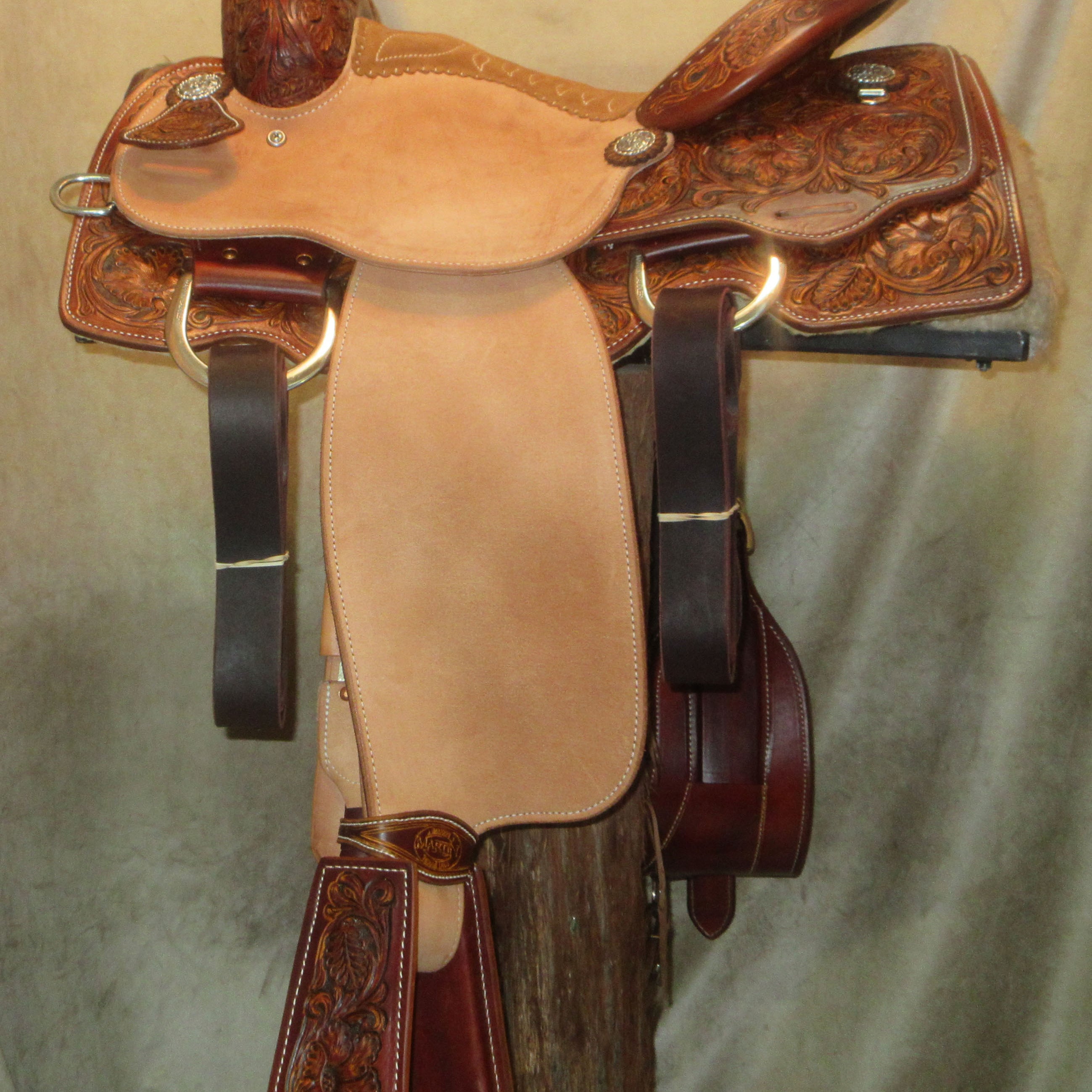 Joe B Calf Roping Saddle, Natural 14" | 14697