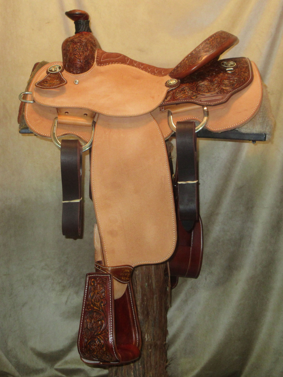 Joe B Calf Roping Saddle, Natural 14" | 14698
