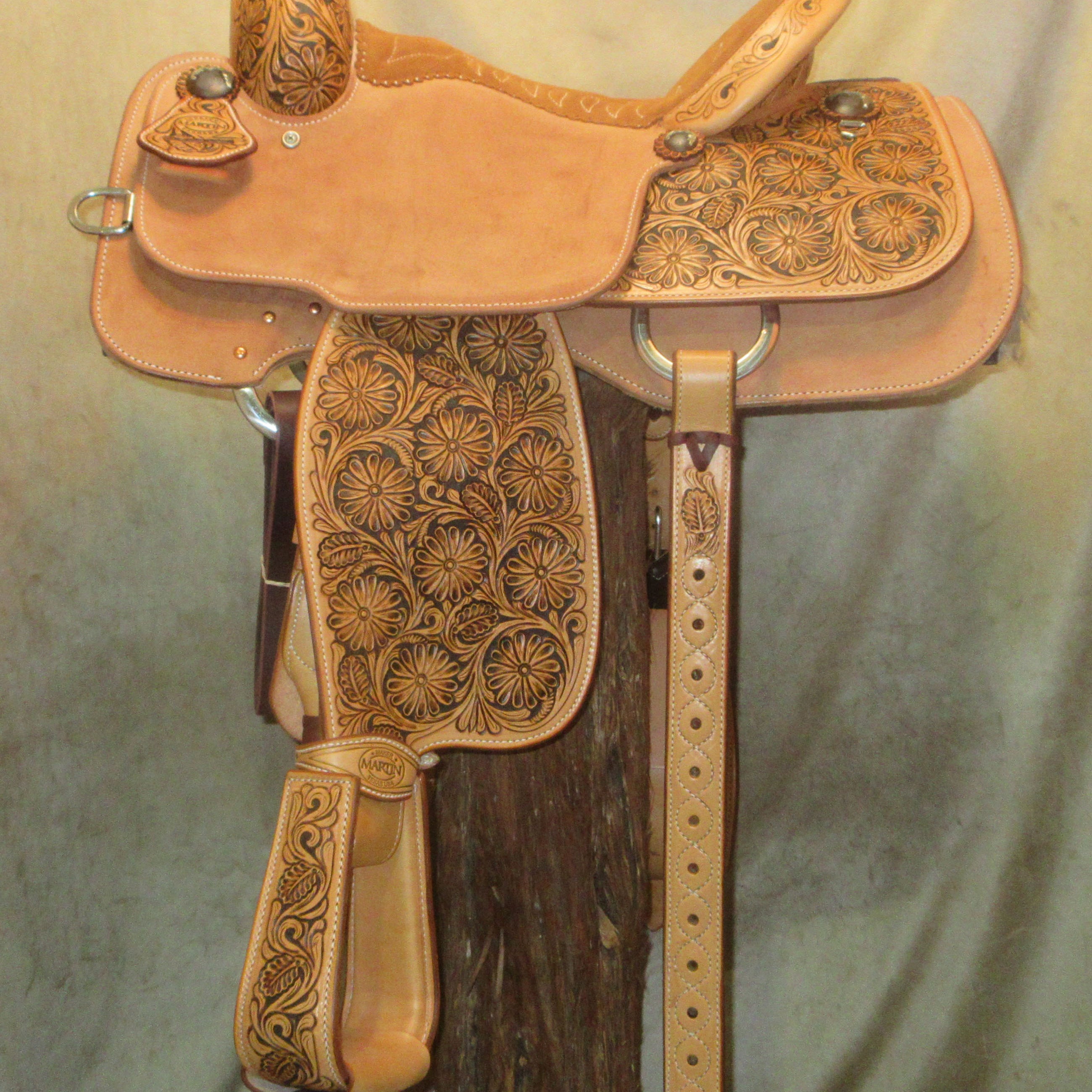 Custom Team Roper Saddle, Natural 14" | 14727