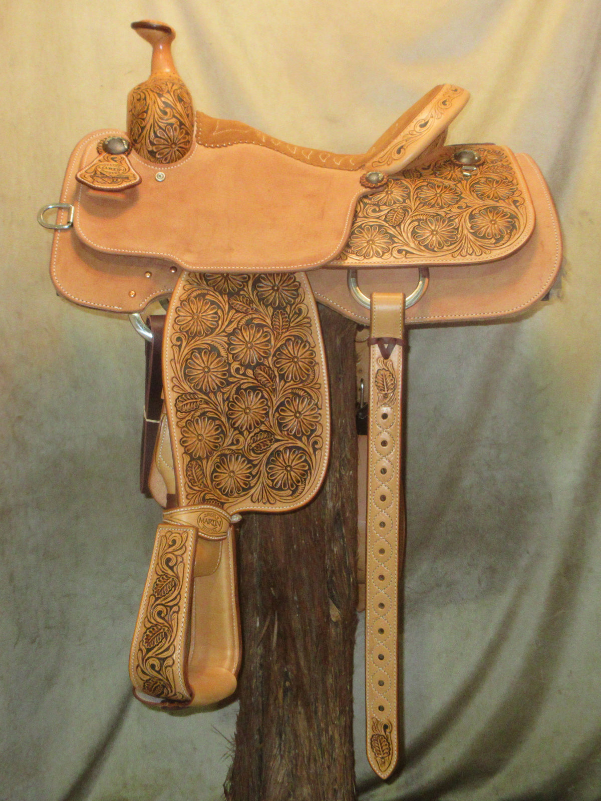 Custom Team Roper Saddle, Natural 14" | 14727