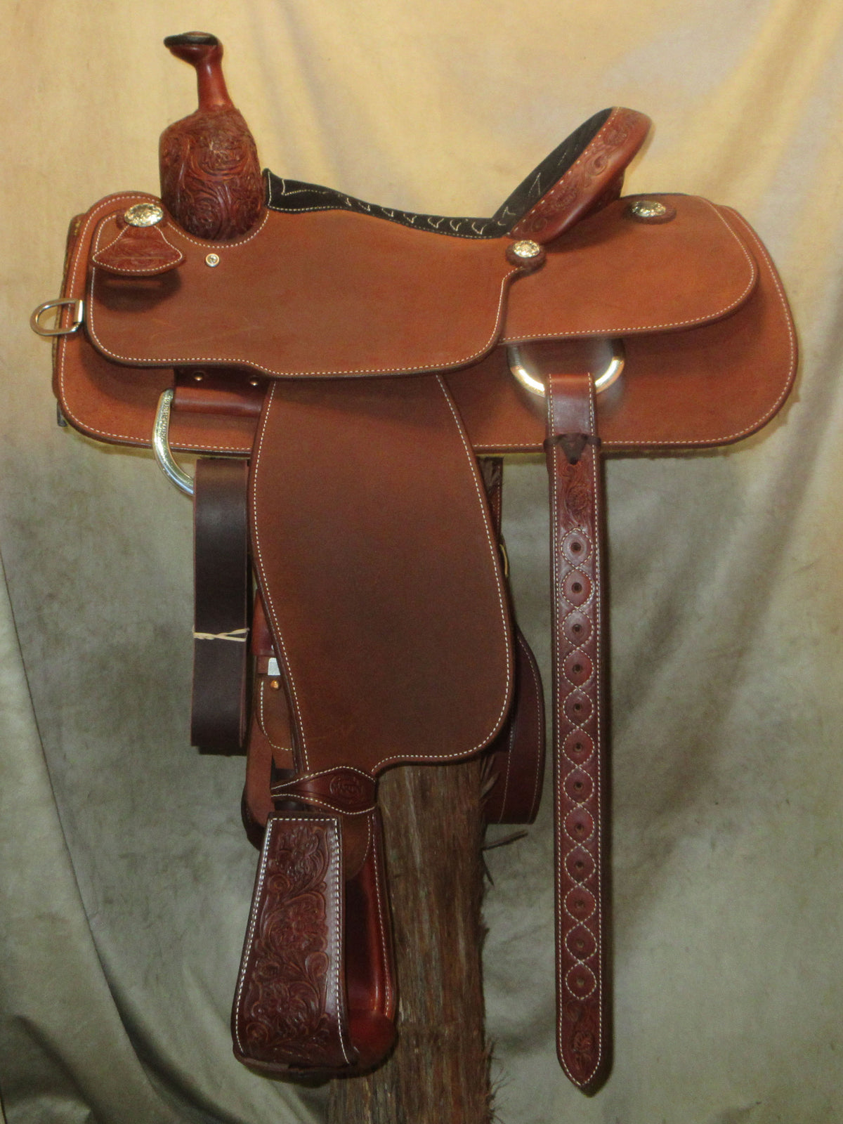 Custom Team Roper Saddle, Chestnut 14" | 14881