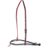 Black double rope noseband in nylon cord, seen from the front quarter. Leather keepers hold the double cord, which hangs from an adjustable leather strap with a buckle.