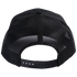Black trucker cap seen from the back. The mesh panels and adjustable snap closure are visible on this Original Hat x Martin Saddlery cap.