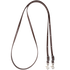 Brown BioThane roping rein, looped and seen from above. The smooth 5/8-inch rein has buckles for adjustment and a snap at each end.