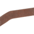 Chocolate roughout leather breastcollar strap angled across the frame. White stitching outlines the wide roughout strap, which shows natural variation in the leather's tone.