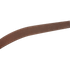 Chocolate roughout leather breastcollar strap curving across the frame. The textured roughout surface is bordered by white stitching along both edges of this western horse breastcollar.