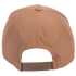 Clay snapback cap seen from the back. Laser-perforated panels cover the crown above the adjustable snap closure.
