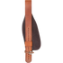 Back of a roper style replacement fender, showing the stirrup leather with its row of adjustment holes. A leather keeper and buckled strap hold the stirrup leather against the dark underside of the fender.
