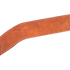 Chestnut roughout leather breast collar strap angled across the frame. White stitching outlines the wide Martin Saddlery strap, and the roughout surface shows natural variation in tone.