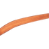 Chestnut roughout leather breast collar strap curving across the frame. White stitching runs along both edges of the Martin Saddlery strap, and the roughout surface shows natural variation in tone.