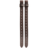 Chocolate removable flank billets from Martin Saddlery, shown as a pair. Each doubled and stitched skirting leather billet has a leather loop at the top and a row of adjustment holes.