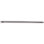 Latigo breastcollar tug, laid out straight and seen from above. The dark 3/4-inch latigo strap has a buckle at one end and a row of adjustment holes.