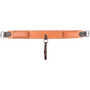 Natural 3-inch flank cinch from Martin Saddlery, laid out flat. The skirting leather cinch has roller buckles at both ends, keepers, and a center hobble strap with a buckle.