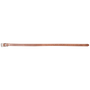 Natural harness leather breastcollar tug, laid out straight and seen from above. The 3/4-inch strap carries a buckle at one end and adjustment holes near the tip.