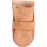 Natural roughout holster knife sheath from Martin Saddlery, seen from the front. A roughout band crosses the body below a snap, with heavy white stitching along the edge.