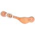 Natural smoothout Alpine spur strap, seen from above. The smooth natural leather fastens with a stainless steel buckle near the narrow end.