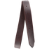 Offside latigo from Martin Saddlery, folded and seen from the front. The dark 1-3/4-inch latigo leather has punched holes and pointed ends.