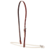 Plain single rope noseband from Martin Saddlery, seen from the front quarter. The uncovered white rope hangs from a leather strap with a buckle for adjustment.