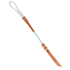Rope quirt from Martin Saddlery, seen from above. A braided rope wristband leads into a leather handle, a length of rope and a harness leather popper.