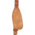 Roper replacement fender from Martin Saddlery, seen from the outside and curving the opposite way. Stitching follows the edge of the roughout leather down to the hobble at the bottom.