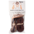 Martin Saddlery saddle and bridle repair kit in its retail bag, seen from the front. Coiled latigo strings and leather parts show through the clear bag under a header card picturing the contents.