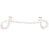 Slicktape bit hobble in white, with a twisted center and a loop at each end. The Martin Saddlery bit hobble is made to keep the shanks of a bit working together.