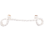 Slicktape bit hobble in white, with a twisted center and a loop at each end. The Martin Saddlery bit hobble is made to keep the shanks of a bit working together.