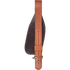Back of a replacement fender for a roper saddle, with the stirrup leather running down the center. The adjustment holes, keeper and buckled strap are visible against the dark fender lining.