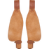 Roper style replacement fenders shown as a pair. The top-grade leather fenders have a roughout face with stitched edges and stirrup leathers at the top.