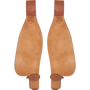 Roper style replacement fenders shown as a pair. The top-grade leather fenders have a roughout face with stitched edges and stirrup leathers at the top.
