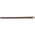 Flank cinch hobble strap laid out straight. The dark strap has a row of adjustment holes and a roller buckle at one end.