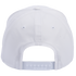 White rope cap seen from the back. The plain crown closes with an adjustable snap closure.